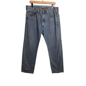Levis 505 Regular Fit Straight Leg Mens Blue Jeans Medium Wash 36x30 00505-4834